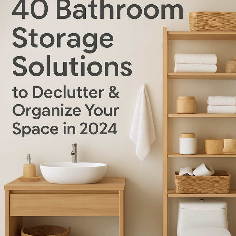 40 Bathroom Storage Solutions to Declutter & Organize Your Space in